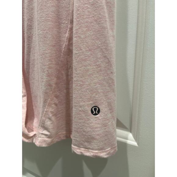 Lululemon Lyocell Short Sleeve Light Pink Draped Front T-Shirt Sz 4 - Picture 2 of 5